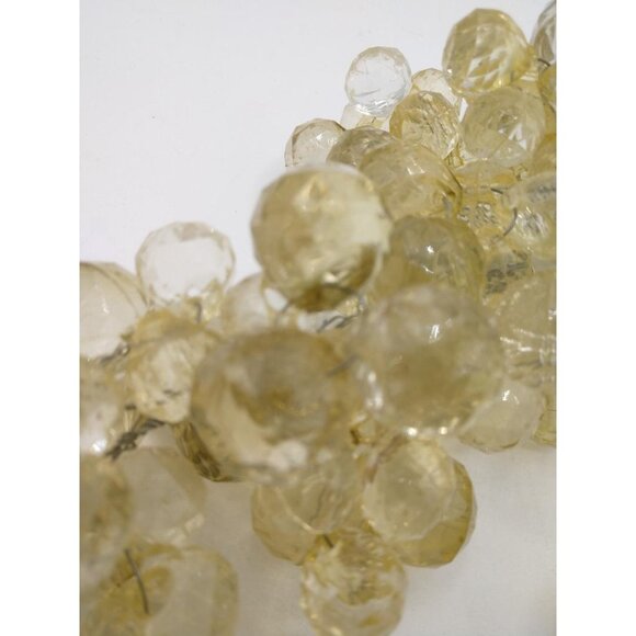 MCM Vintage Lucite Grape Clusters with Faux Leaf for Home Decor - 2 Clusters - 1 - Picture 3 of 6